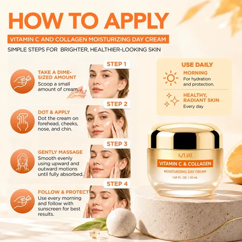 Crema Facial Azure Cosmetics Vitamina C Colágeno 50ml