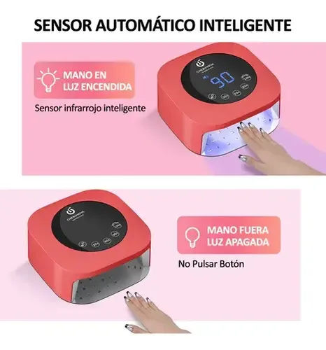 Cabina Inalámbrica Uv/led Para Uñas Manicura 72w Cherimoya