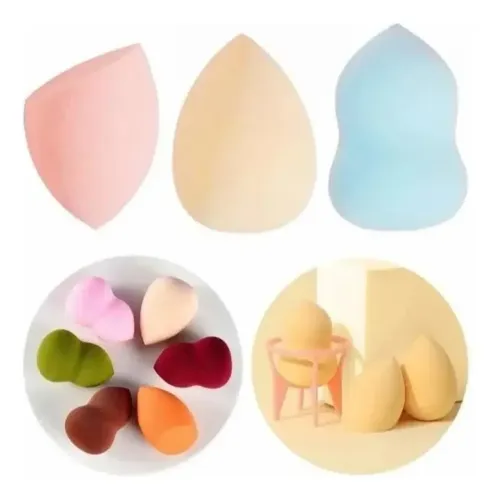 Combo De Esponjas Tipo Blender De Maquillaje Gota Biselada