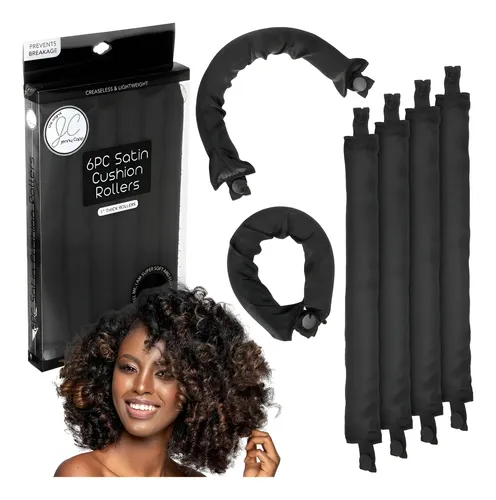 Jenny 6 Rulos Para El Cabello Con Cojín De Satén Suave