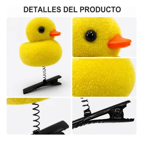 Broche Pelo Patito Amarillo Con Resorte Pack X 100 Unidades