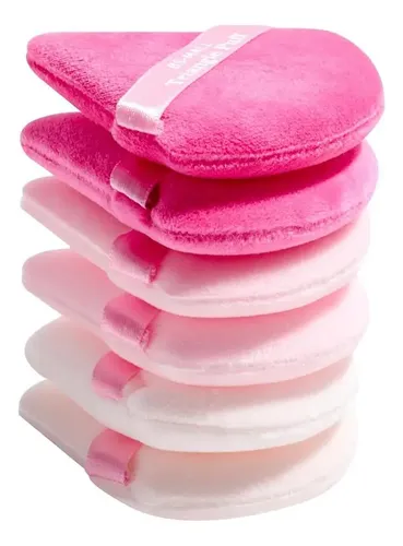 6x Cisne Triangular Terciopelo Sintético Para Polvo Rosa