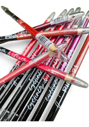 Delineador De Ojos Pink 21 Dúo Color Y Negro Set X12