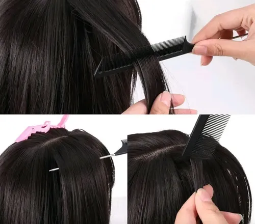 Peine Para Extensiones De Cabello Peinados Divisiones Color Negro (E3)