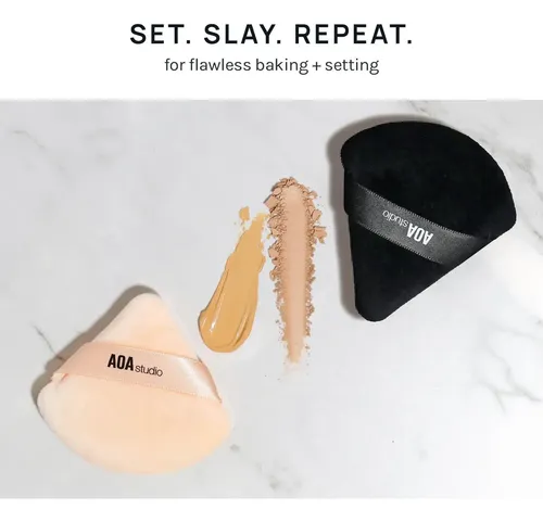 Aoa Studio Velvet Puffs Makeup Puff Set Of 6 Loose Powder…