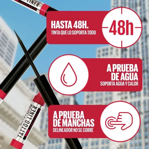 Delineador De Ojos Maybelline Tattoo Liner 48h Dip-in Masaro