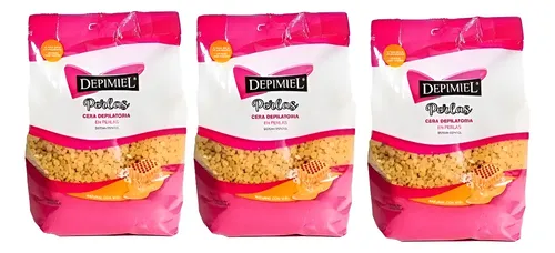 Cera Para Depilar Depimiel Sistema Español Perlas 200gr X3 Miel ( Natural )