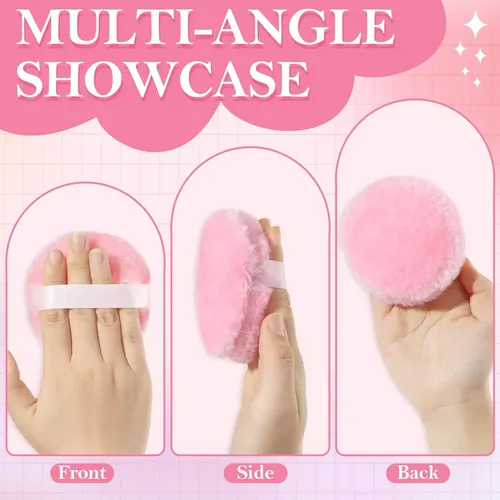 Set Beauty Powder Puff Honsio 3.54 Con Funda De Cristal