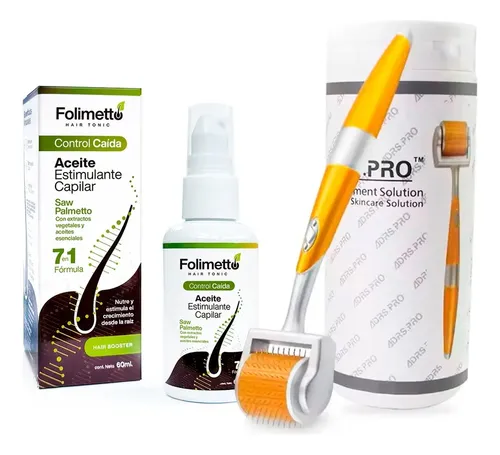 Extractos Vegetales Anticaída Folimetto + Derma Roller