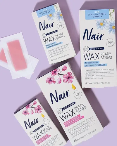 Nair Hair Remover Wax Ready Tiras Para Piernas Y Cuerpo, No