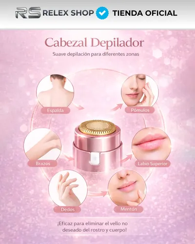 Depilador Facial Vello Corporal Luz Recargable 2 En 1 Mujer