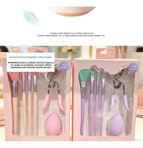Set 2 Kits 6 Pinceles De Maquillaje Profesionales Herramient