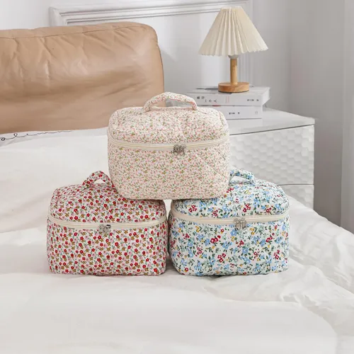 Uekeboag Bolsa De Maquillaje Acolchada De Viaje Grande Para
