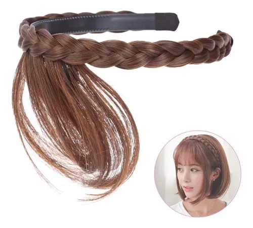 Pelucas Sintéticas Con Flequillo De Diadema Ajustable Para Y