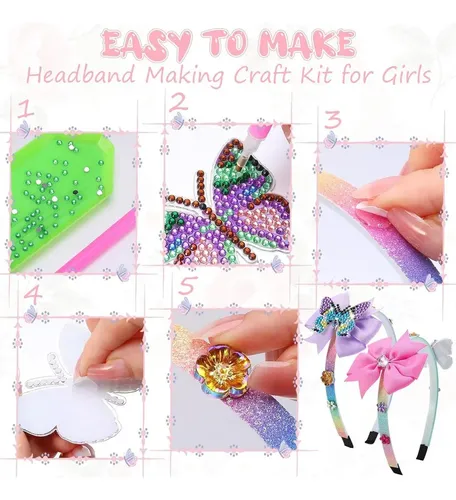 Pp Niñas Pequeñas Hairband Tiaras De Pelo Diy Mariposa