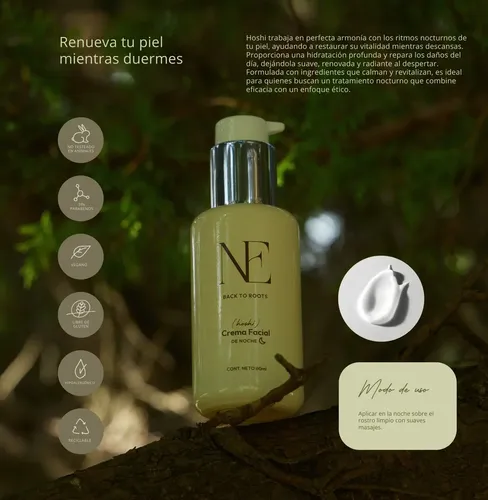 Crema Facial De Noche Revitaliza Hoshi Ne By Nicole Neumann Noche Todo Tipo De Piel