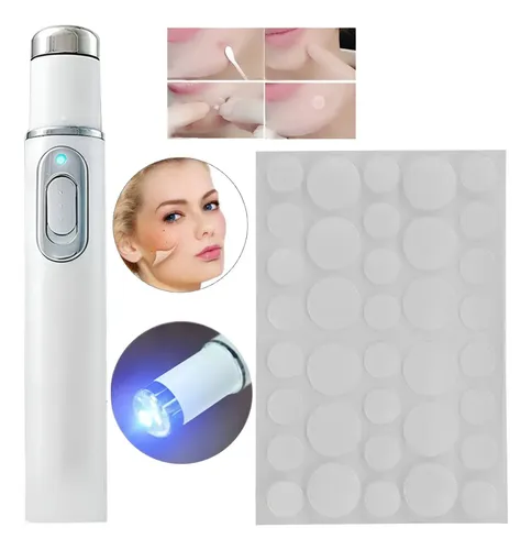 Laser Uv Elimina Acne Granos + 36 Parches Acné Transparentes Tipo De Piel Todo Tipo De Piel