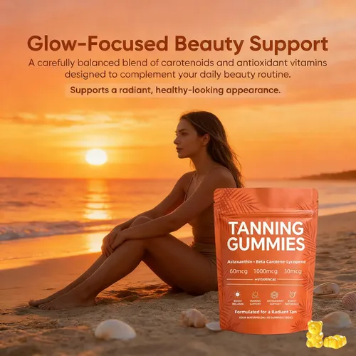 Gomitas Autobronceantes Posojpip Natural Bronze Glow, 60 Uni