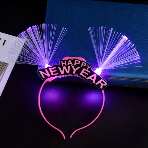 4 Unidades De Tocado De Fibra De Pelo Con Letras De Feliz Añ
