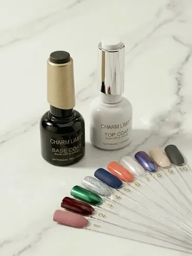 Base Y Top Coat Charm Limit Esmalte Semipermanente Pop 10ml