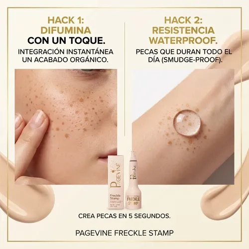 Page Vine Freckle Stamp Lápiz Para Pecas Naturales