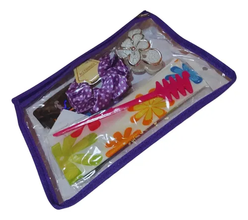 Set De Accesorios Para Cabello Lunares Y Arcoiris En Flor