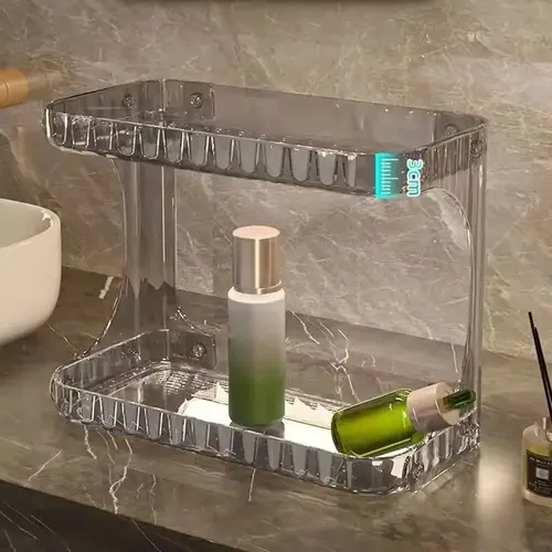 Organizador Maquillaje Acrilico 2 Niveles Apoyo Colgante