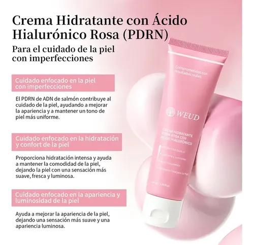 Weud Corea Pdrn Rosa Renueva Hidrata Y Protege Facial