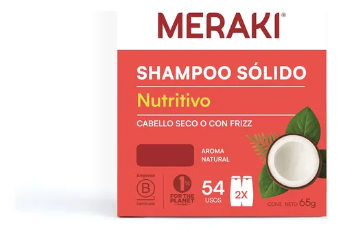 Shampoo Sólido Meraki Naturalhair Nutritivo Cabello Seco 65g