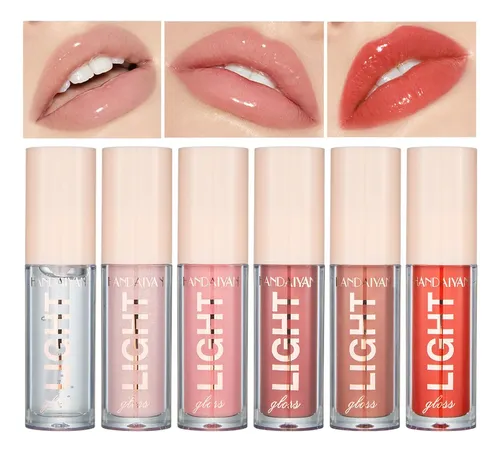 Set De Brillo Labial Hidratante Efecto Espejo 6 Tonos Perlad