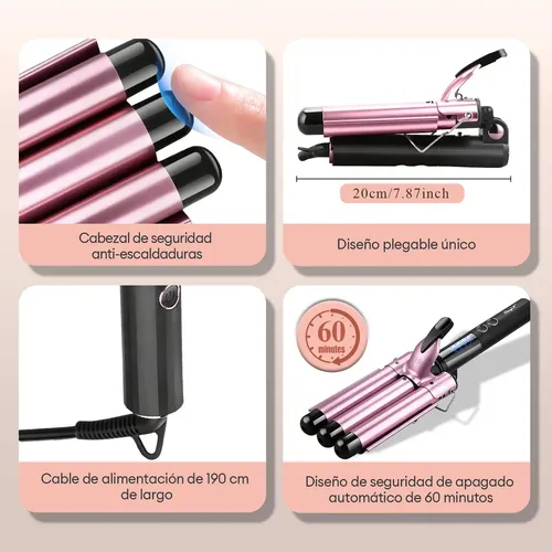 New Style Waflera Cabello Cerámica Rizador De Pelo Ondas