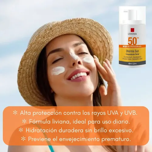 Lidherma Dherma Sun Protector Solar Facial Uva 50 Facial Uvb
