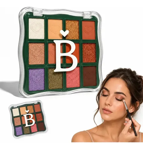 Paleta Tono 01 Sombras De Ojos 12 Colores Mate Brillante Maquillaje Rostro Veoquiero