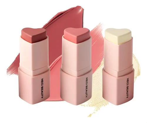 Rubor E Iluminador En Barra Cremoso Corazón Candy Rose Blush