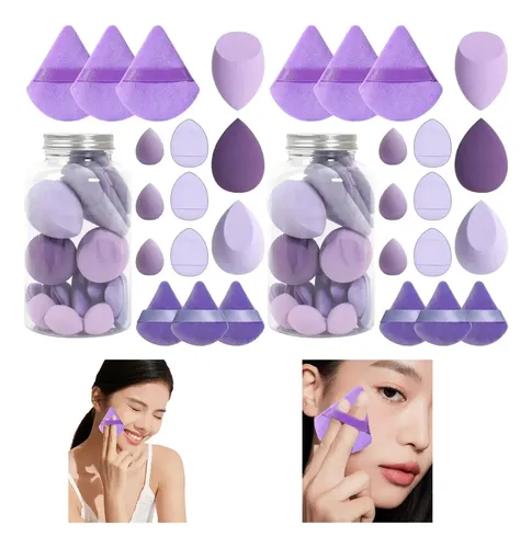 Cc 30 Pcs Esponja Maquillaje En Polvo Beauty Blender Con .