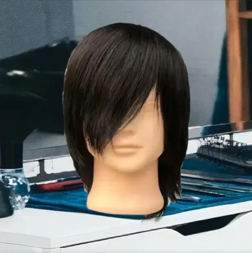 Cabeza Maniquí Peluquería Para Práctica De Corte Masculino Negro