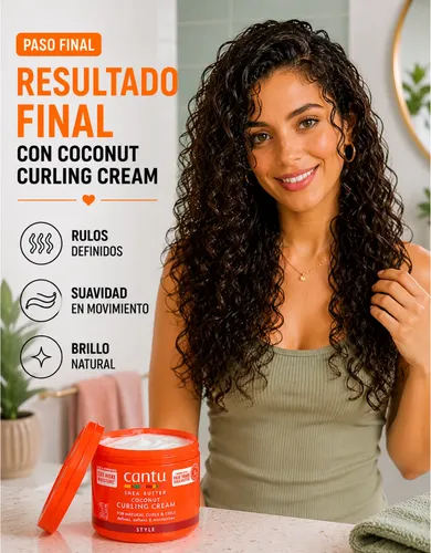Crema De Peinar Cantu Coconut Curling Cream Antifrizz Rulos