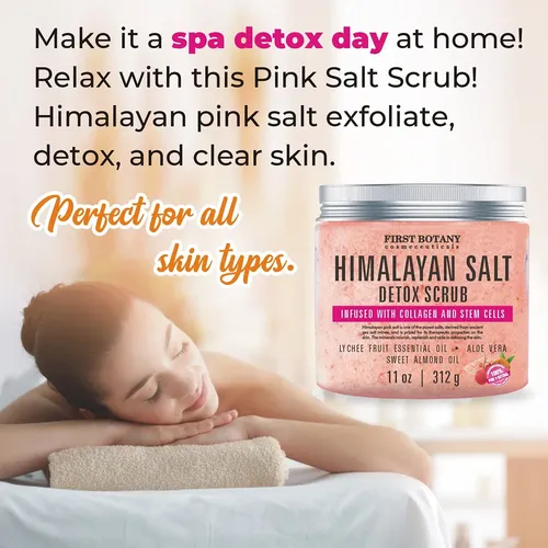 Exfoliante Corporal De Sal Himalaya First Botany Con Colágen