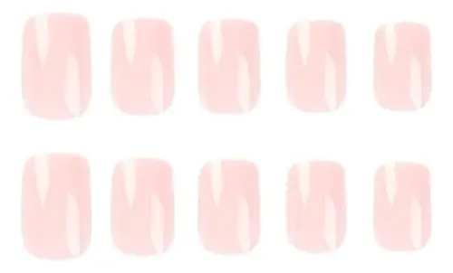 Uñas Postizas Rectangulares Lisas Y Elegantes