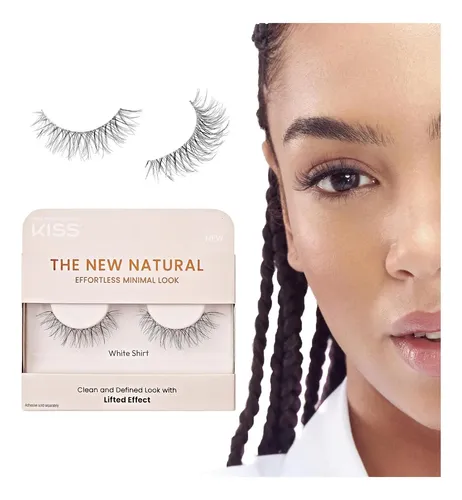 Pestañas Postizas Kiss New Natural 4 Pares (blanco) Nns01