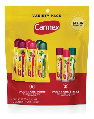 Carmex Balsamo Pack Daily Care Moisturizing Lip Balm 9un