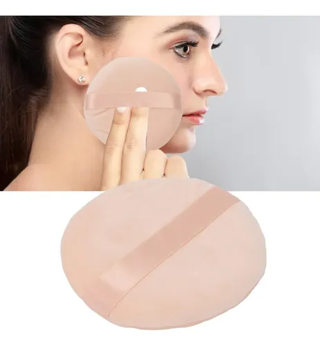 Esponja De Maquillaje Redonda De Terciopelo De Gran Tamaño P