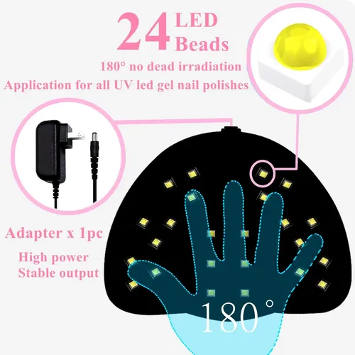 Lámpara Uv Led Bigbear 48w Para Uñas Gel Portátil