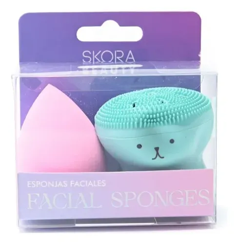 Esponjas Skora Blender Pulpito Limpiador Facial Maquillaje 6 X 4