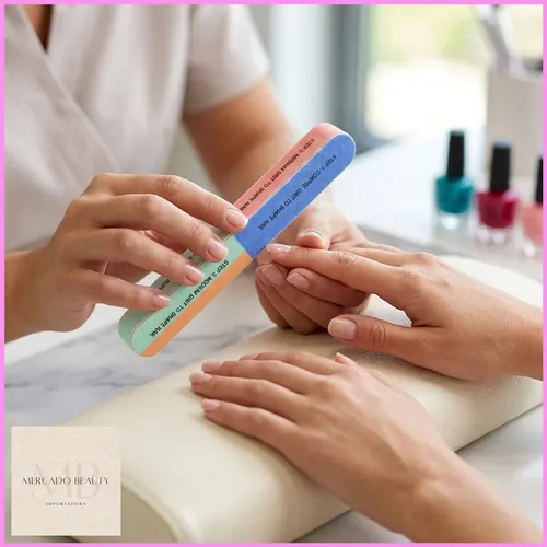 Lima De Uñas 7 Pasos Pulido Brillo Profesional Buffer X12