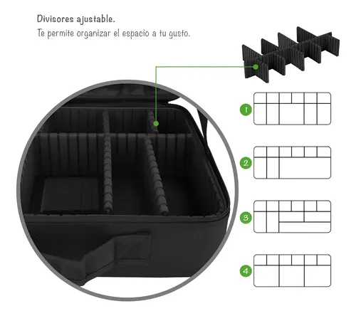 Maletín Organizador Bolso Neceser Divisiones Maquillaje