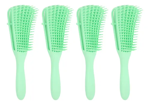 Peine Desenredante De Cabello, 4 Piezas, Cepillo De 8 Hilera