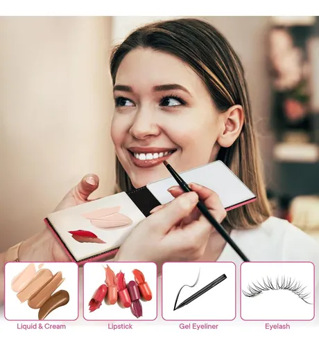 Paleta De Maquillaje Portátil Alyfini Con Espejo Y Hojas