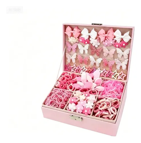 Set 540 Accesorios De Cabello Para Niñas, Ligas Y Pinzas