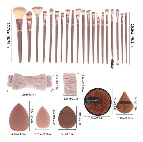 Set De 40 Brochas Y Esponjas De Maquillaje Profesional Para